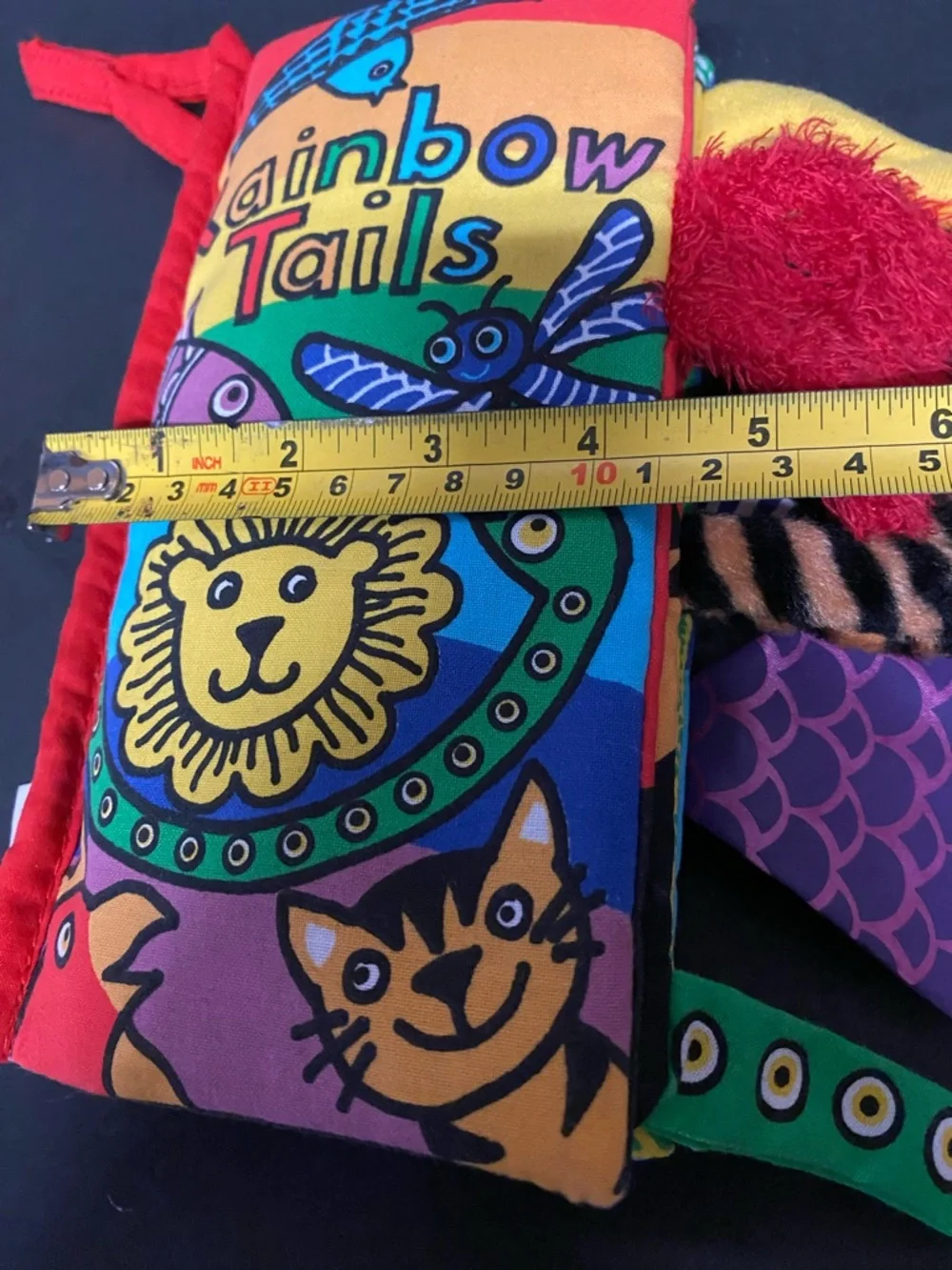 JELLY CAT Rainbow Tails Interactive Soft Activity Baby Book , Made Of Fabric